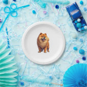 Chow Chow Hund Chinesische Hunde für eine Chow Cho Pappteller (Party)