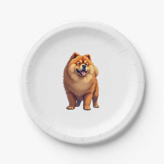 Chow Chow Hund Chinesische Hunde für eine Chow Cho Pappteller (Vorderseite)