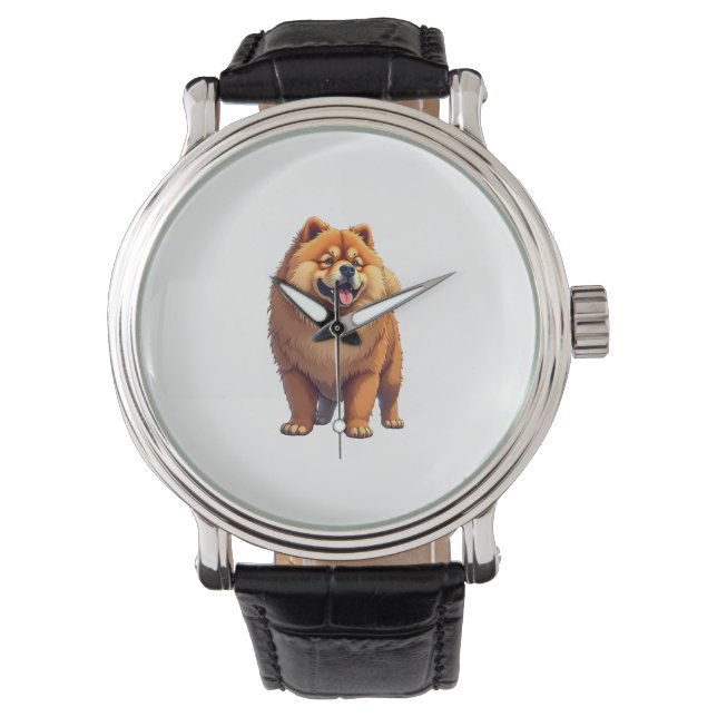 Chow Chow Hund Chinesische Hunde Rasse für eine Ch Armbanduhr (Vorderseite)