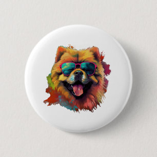 Chow Chow Hund Chinesische Hunde Rasse für eine Ch Button
