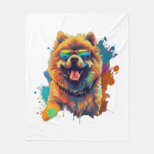 Chow Chow Hund Chinesische Hunde Rasse für eine Ch Fleecedecke