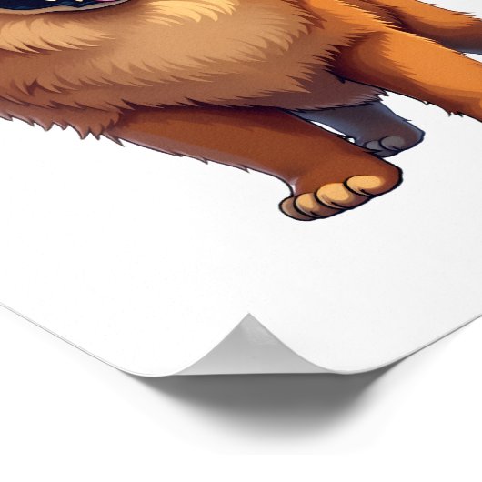 Chow Chow Hund Chinesische Hunde Rasse für eine Ch Poster (Ecke)