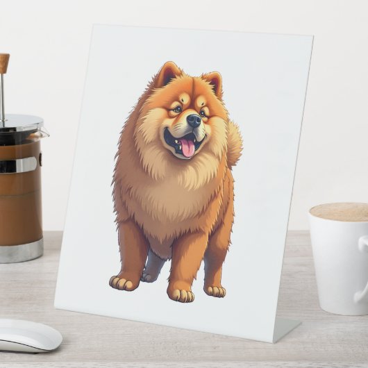 Chow Chow Hund Chinesische Hunde Rasse für eine Ch Sockelschild (In Situ)