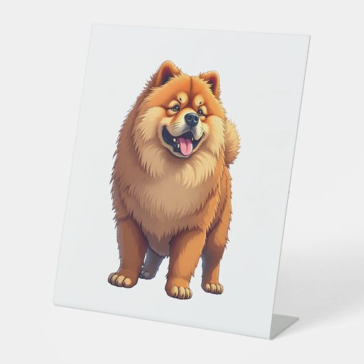 Chow Chow Hund Chinesische Hunde Rasse für eine Ch Sockelschild (Vorderseite)