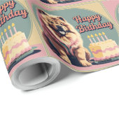 Chow Chow Hund farbenfroh Geschenkpapier (Rolleneckpunkt)