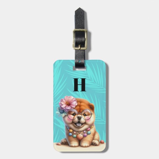 Chow Chow Hund Gepäckanhänger (Vorderseite vertikal)
