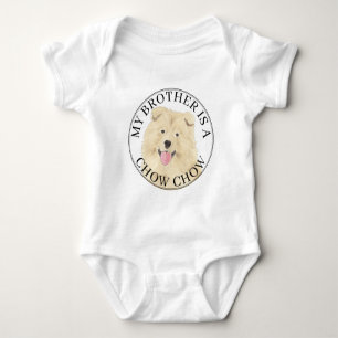 Chow Chow Hund großer Bruder Baby Strampler