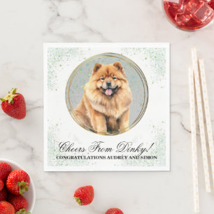 Chow Chow Hund Hochzeit Napkins mit Hund Foto Serviette