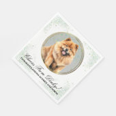 Chow Chow Hund Hochzeit Napkins mit Hund Foto Serviette (Ecke)