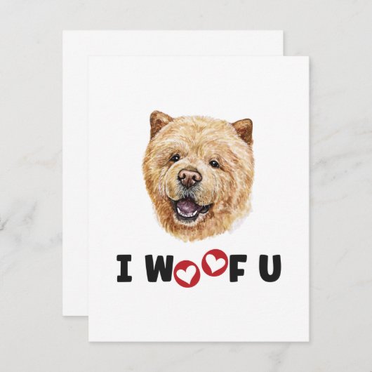 Chow Chow Hund I Woof You (Vorne/Hinten)