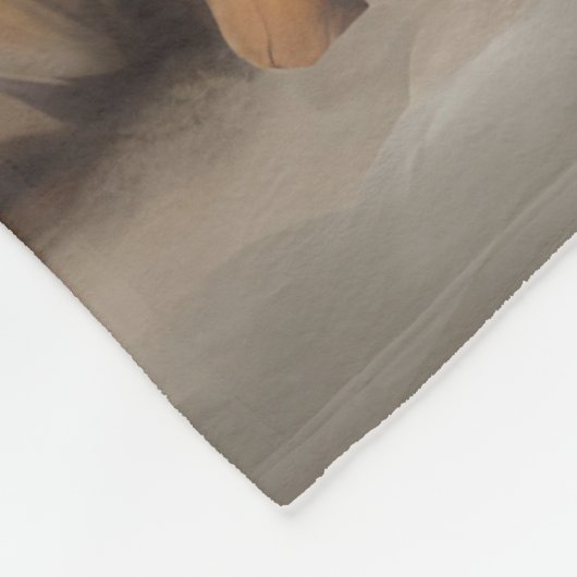 Chow Chow Hund im Schnee Weihnachten Fleecedecke (Ecke)