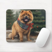 Chow Chow Hund im Schnee Weihnachten Mousepad (Mit Mouse)