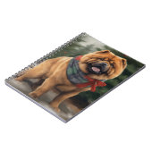 Chow Chow Hund im Schnee Weihnachten Notizblock (Linke Seite)