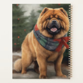 Chow Chow Hund im Schnee Weihnachten Planer (Rückseite)