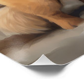 Chow Chow Hund im Schnee Weihnachten Poster (Ecke)