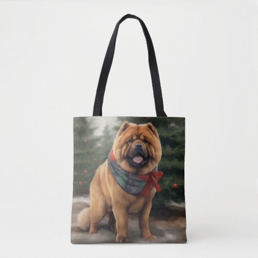 Chow Chow Hund im Schnee Weihnachten Tasche (Vorderseite)