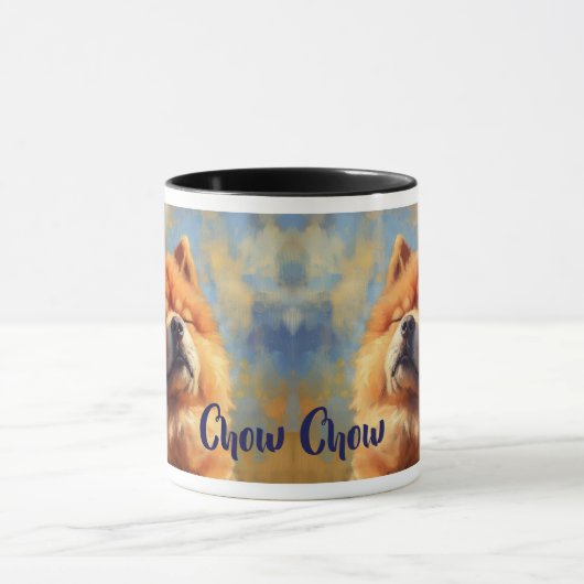 Chow Chow Hund impressionistisch Paint Tasse (Zentrum)