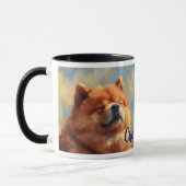 Chow Chow Hund impressionistisch Paint Tasse (Links)