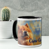Chow Chow Hund impressionistisch Paint Tasse
