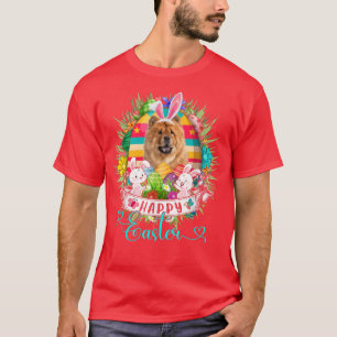 Chow Chow Hund in Ostereier Basket Bunnies Happy T-Shirt