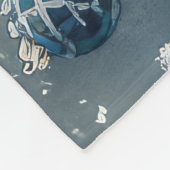 Chow Chow Hund in Sledge Lass es Schnee Weihnachte Fleecedecke (Ecke)