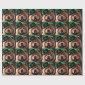 Chow Chow Hund in St. Patrick's Day Dress Geschenkpapier (Flach)