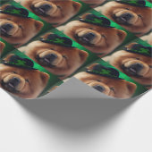 Chow Chow Hund in St. Patrick's Day Dress Geschenkpapier (Ecke)