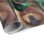 Chow Chow Hund in St. Patrick's Day Dress Geschenkpapier (Rolleneckpunkt)