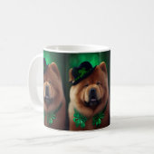 Chow Chow Hund in St. Patrick's Day Dress Kaffeetasse (Vorderseite Links)