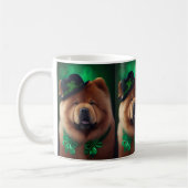 Chow Chow Hund in St. Patrick's Day Dress Kaffeetasse (Links)