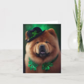 Chow Chow Hund in St. Patrick's Day Dress Karte (Vorderseite)