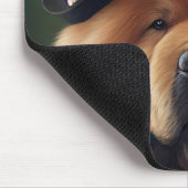 Chow Chow Hund in St. Patrick's Day Dress Mousepad (Ecke)