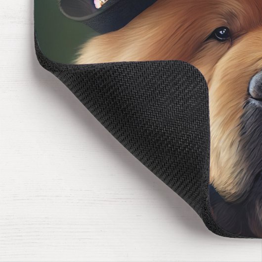 Chow Chow Hund in St. Patrick's Day Dress Mousepad (Ecke)