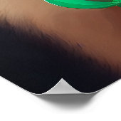 Chow Chow Hund in St. Patrick's Day Dress Poster (Ecke)