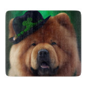 Chow Chow Hund in St. Patrick's Day Dress Schneidebrett (Vorderseite)