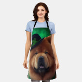 Chow Chow Hund in St. Patrick's Day Dress Schürze (Getragen)