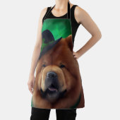 Chow Chow Hund in St. Patrick's Day Dress Schürze (InSitu)