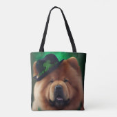 Chow Chow Hund in St. Patrick's Day Dress Tasche (Rückseite)