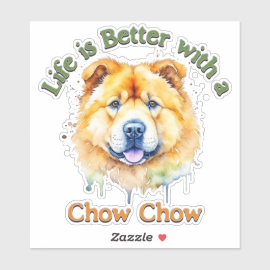 Chow Chow Hund Lover Aufkleber dekor, Hund Mama Hu (Blatt)
