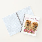 Chow Chow Hund Mama Floral Notizblock (Innenseite)