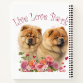 Chow Chow Hund Mama Floral Notizblock (Rückseite)