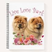 Chow Chow Hund Mama Floral Notizblock (Vorderseite)