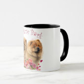 Chow Chow Hund Mama Floral Tasse (VorderseiteRechts)