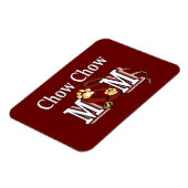Chow Chow Hund Mama Magnet (Linke Seite)