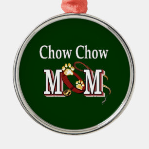 Chow Chow Hund Mama Silbernes Ornament