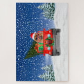 Chow Chow Hund mit Weihnachtsgeschenken Puzzle (Vertikal)