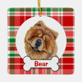 Chow-Chow-Hund-Ornament Keramikornament
