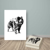 Chow-Chow Hund Rasse Gummistempel