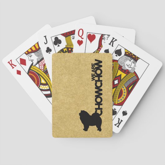 Chow Chow Hund Rasse Spielkarten Thema (Rückseite)