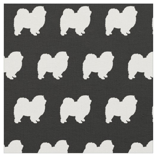 Chow Chow Hund Silhouette Haustier Stoff (Nahaufnahme)
